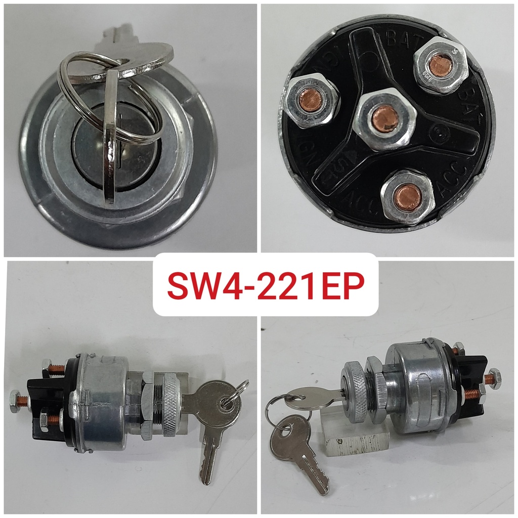 SW4-221EP-FORKLIFT/MERCED O/M 4 BOLT IGNITION SWITCH
