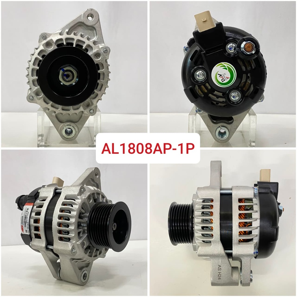 AL1808AP-1P-TOYOTA HILUX 12V 80A 1PIN 7PK+CLUTCH PULLEY ALTERNATOR