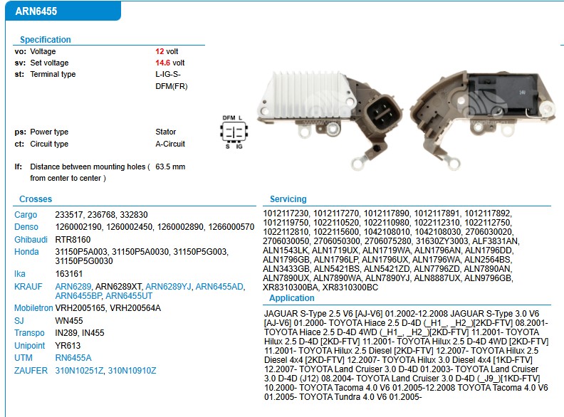 YR1661HKC-ND 12V 4P(DFM-L-S-IG) UP 63.5 SQUARE GRIP REGULATOR 