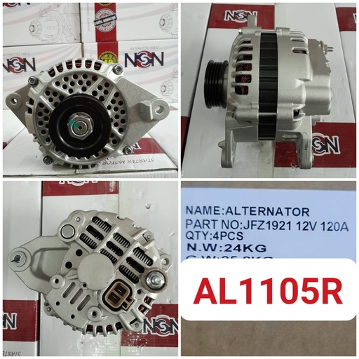 [AL1105R] AL1105R- CNA G/WALL 12V/120A RHE 4PK 2P BACK ALTERNATOR