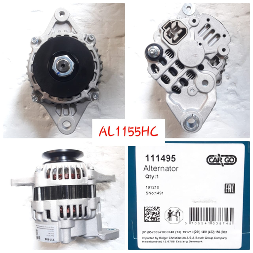 [AL1155HC] AL1155HC-FORKLIFT 12V 40A 4FF B/GRIP ALTERNATOR