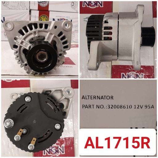 [AL1715R] AL1715R   - PERKIN JCB 3CX N/M 12V 95A ALTERNATOR