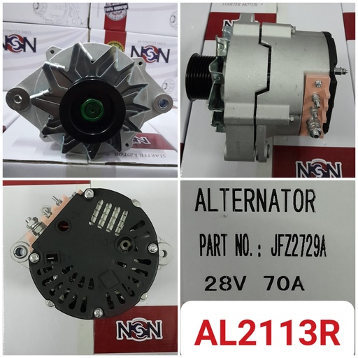 [AL2113R] AL2113R - CNA 24V 70A DTZ"I" 8PK SMALL PULLEY ALTERNATOR