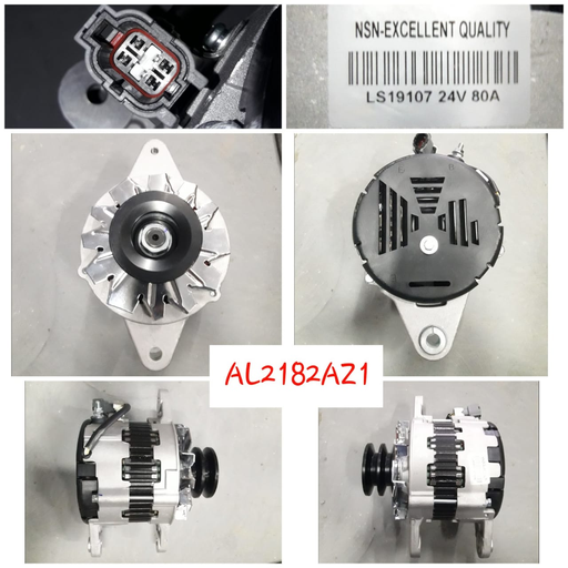 [AL2182AZ1] AL2182AZ1-HINO J08C 24V 80A 4P GREY GRIP ALTERNATOR
