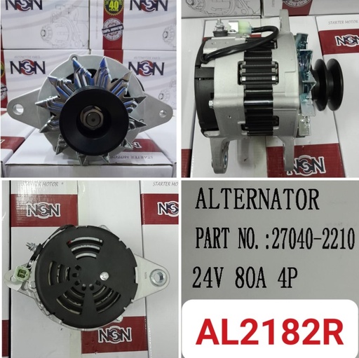 [AL2182R] AL2182R-HINO J08C 24V 80A 4PIN WHITE GRIP ALTERN