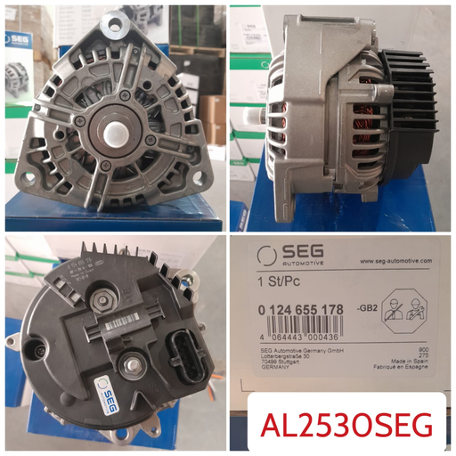 [AL2530SEG] AL2530SEG-M/ ACT 24V 100A W/O PULLEY ALTERNATOR