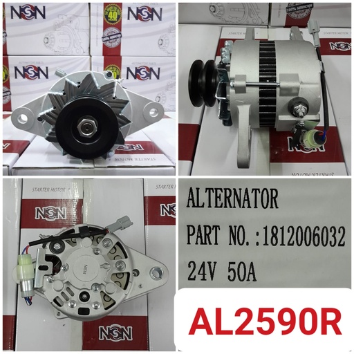 [AL2590R] AL2590R - NSSN UD 10PE1 24V 50A ALTERNATOR