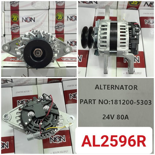 [AL2596R] AL2596R-NSSN 6HK1/6BG1 24V 80A 70MM LONG EAR ALTERNATOR