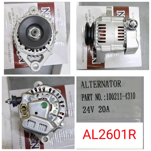 [AL2601R] AL2601R - ND 24V 20A 2PIN B/B S/P SIDE BOLT ALTERNATOR