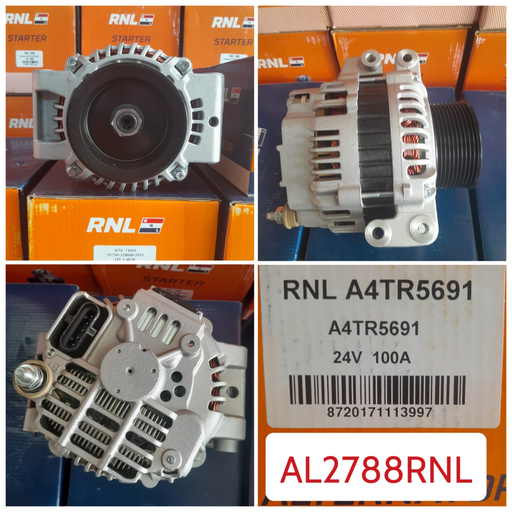 [AL2788RNL] AL2788RNL-SCN/MITS N/M 24V 100A  ACT TYPE 27MM ALTERNATOR
