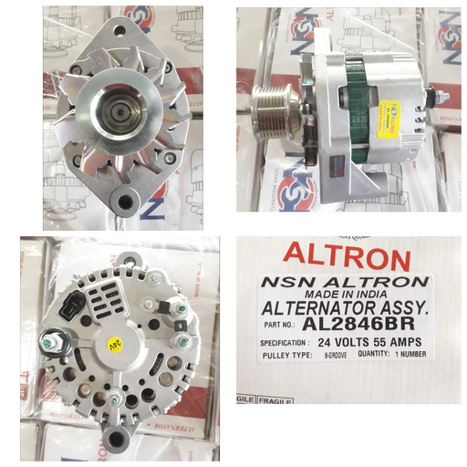 [AL2846BR] AL2846BR-T.T/LND 24V 55A LCS KAK REG LONG "I" 7PK ALTERNATOR