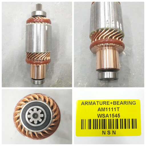 [AM1111T] AM1111T   - 28MT 12V O/M 8 SP ARMATURE+BEARING