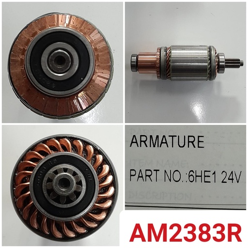 [AM2383R] AM2383R   - IZU 6HE1 ND OEM 9SP 24V ARMATURE+BEARING