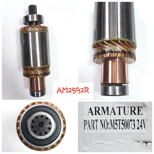 [AM2592R] AM2592R - MITS/KAWASAKI 8DC11 24V 10SP ARMATURE + BEARING
