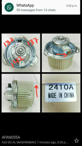 [BFAN033] BFAN033   - MITS ROSA DASHBOARD WHITE BLOWER MOTOR