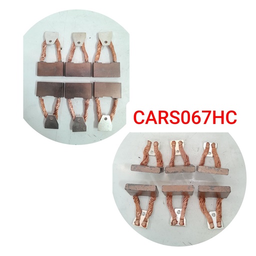 [CARS067HC] CARS067HC-CT 50MT 6POLE 6 CARBON BRUSH PATRI CARBON SET