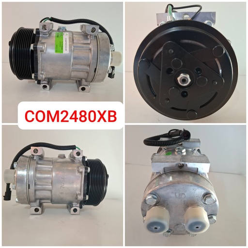 [COM2480XB] COM2480XB-VLV/IVECO SD7 8PK SMALL PULLY LONG+BACK M/PIPE COMPRESSOR