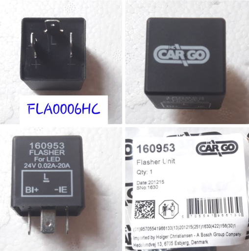 [FLA0006HC] FLA0006HC- 24V 3P E TYPE BLACK FLASHER