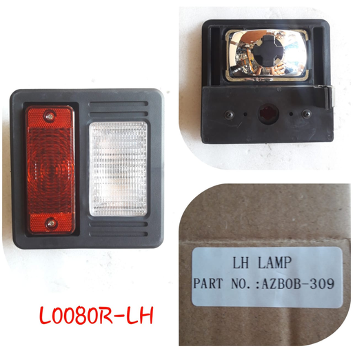 [L0080R-LEFT] L0080R-LEFT-BOBCT TAIL LIGHT LH ASSEMB RED/WHITE