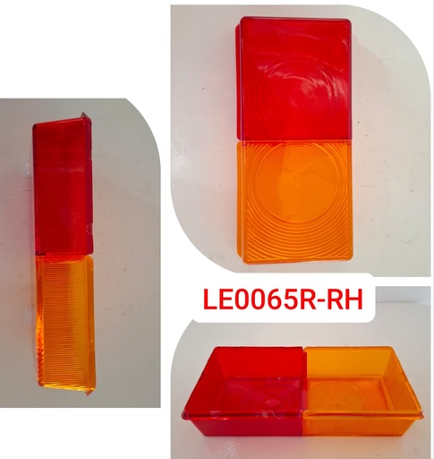 [LE0065R-RIGHT] LE0065R-RIGHT   - JCB 2CH(RED/YELLOW)RECTANGLE RIGHT LENS
