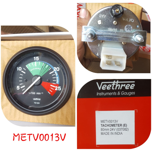 [METV0013V] METV0013V   - 24V 80MM 0-2700RPM VOLVO RPM METER
