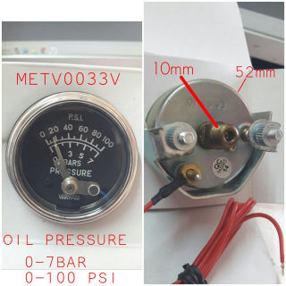 [METV0033V] METV0033V- SWITCH OIL PRESSURE(M) 0-7BAR/0-100PSI   /8"-27NPT(TYP B) GAUGE