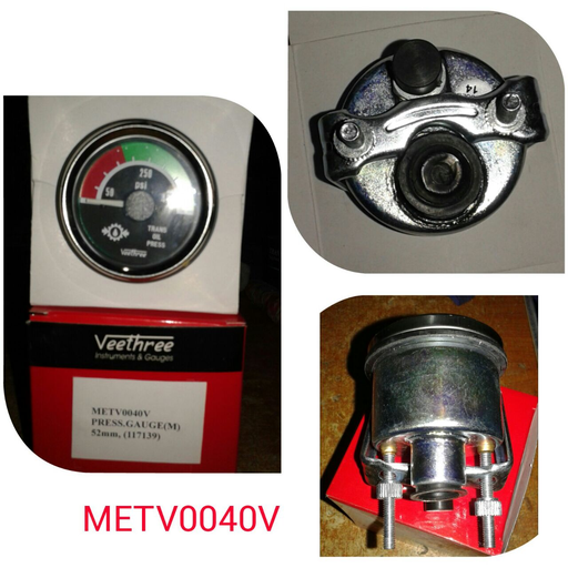 [METV0040V] METV0040V   - TRANSMISSION OIL PRESSURE GAUGE(MANUAL) 52MM,25BAR 50-400PSI