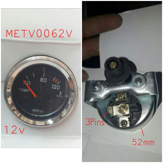 [METV0062V] METV0062V-  TEMP GAUGE 12V (E),40-120 C, 52MM,VDO VALUE,TYPE Y