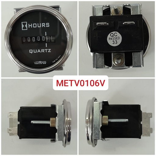 [METV0106V] METV0106V-DC HOUR METER  0-28V,52MM,SQUARE TYPE PLASTIC 36.5*25