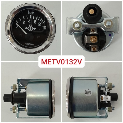 [METV0132V] METV0132V- OIL PRESSURE GAUGE (E) 12V, 52MM 0-10 BAR