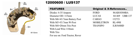 [REC1702ZT] REC1702ZT   - PKN O/M BOLT TYPE RECTIFIER PLATE