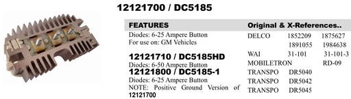 [REC2060LD] REC2060LD   - CT 20SI 6-25AMP -VE GND RECTIFIER PLATE