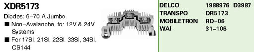 [REC2064GW] REC2064GW   - CT 21/22SI W/O DIODES RECTIFIER PLATE