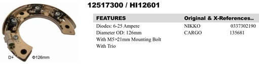 [REC2087ZT] REC2087ZT   - KOMATSU 126MM W/TRIO OEM RECTIFIER