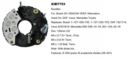 [REC236VZ] REC236VZ   - M ACT/IVEO 24V 60A RECTIFIER