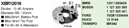 [REC255LD] REC255LD   - BSH 2B+1PIN 120MM RECTIFIER PLATE