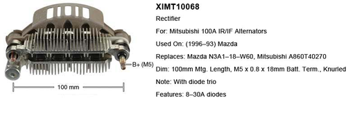 [REC500VZ] REC500VZ   - MITS 100MM RECTIFIER PLATE