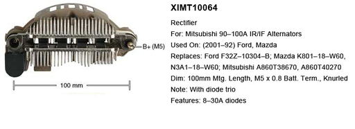 [REC501VZ] REC501VZ   - MITS 100MM RECTIFIER PLATE