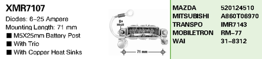 [REC538LD] REC538LD   - MDA 71MM RECTIFIER PLATE + WIRE