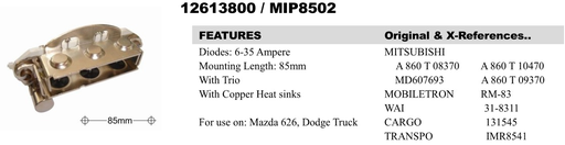 [REC553LD] REC553LD   - MITS 85MM RECTIFIER PLATE
