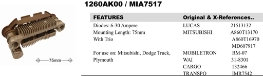 [REC570LD] REC570LD   - MITS 75MM NO BOLT RECTIFIER PLATE