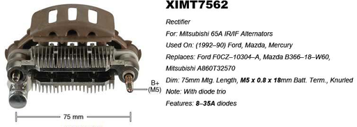 [REC580VZ] REC580VZ   - MITS 75MM RECTIFIER PLATE