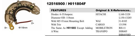 [REC667LD2] REC667LD2   - IZU 605 RECTIFIER PLATE