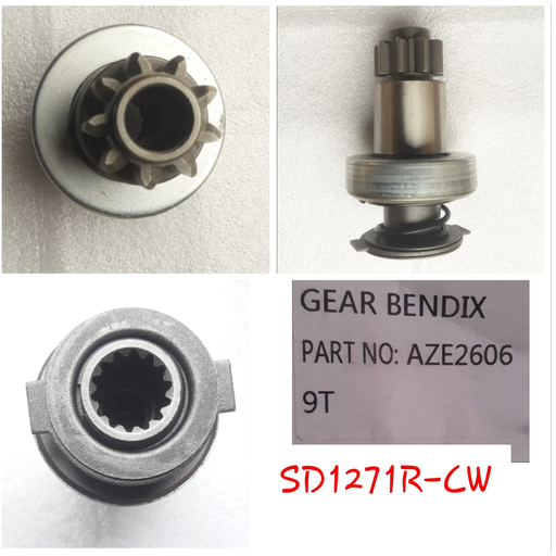 [SD1271R-CW] SD1271R-CW-DUETZ ISKRA HATZ 9T CW GEAR BENDIX