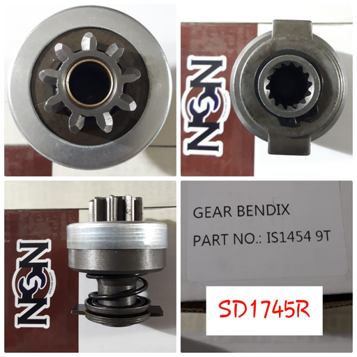 [SD1745R] SD1745R-PERKIN ISKRA 9T & 14 SPLINES GEAR BENDIX