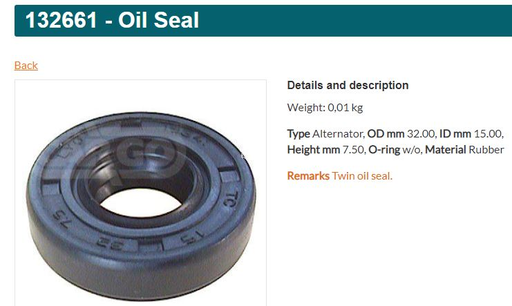 [SEL003HC] SEL003HC - IZU ALTERNATOR OIL SEAL 14.8X32X7.5 NK