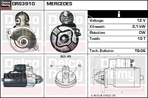 [ST1045PL] ST1045PL   - BSH MRCD 12V 10T LHO STARTER MOTOR