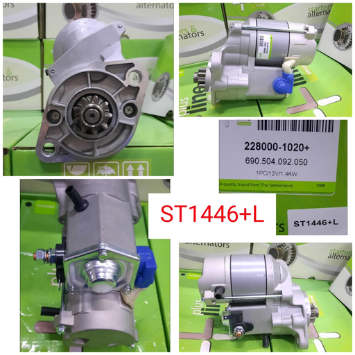 [ST1446+L] ST1446+L- KUBOTA S/BODY ND OEM 12V 9T 1.4KW STARTER