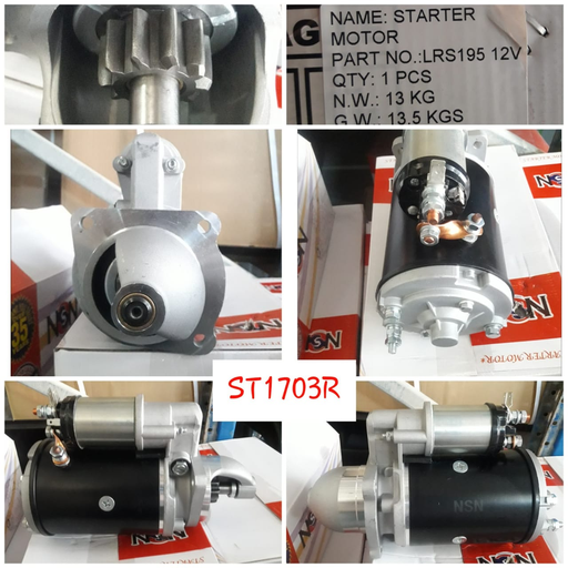 [ST1703R] ST1703R   - JCB 12V 10T FAT LHO STARTER MOTOR
