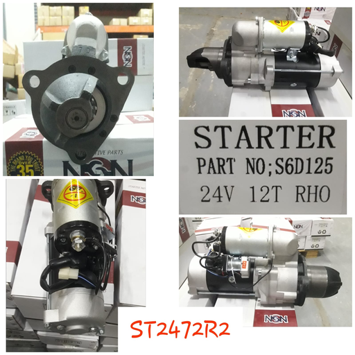 [ST2472R2] ST2472R2 - KOMATSU S6D125 OEM 24V 12T RHO STARTER